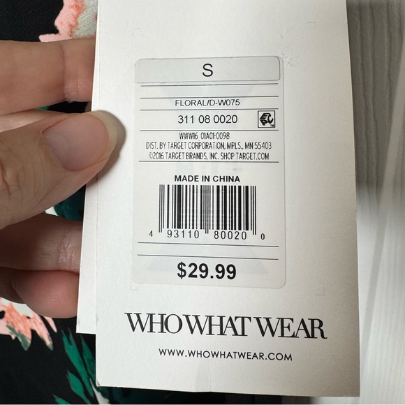 Who What Wear Black Floral Asymmetrical Hem Dress Sleeveless Small NWT - Picture 10 of 14